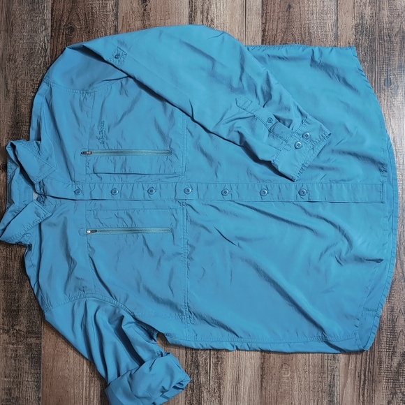 L.L. Bean Fishing Shirt Nylon Sun Smart UV Protection UPF 50+ Size Large-Tall - Picture 1 of 9